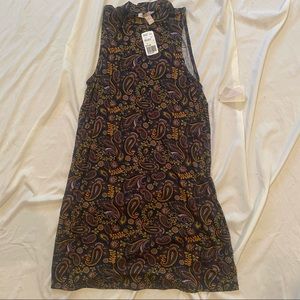 NWT F21 Paisley Print Sleeveless Swing Dress SZ S